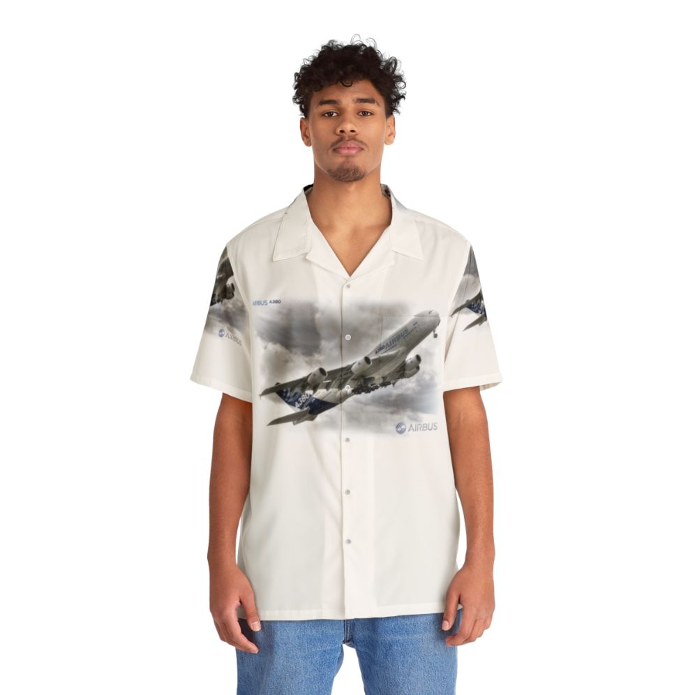 Airbus A380 Hawaiian Shirt for Aviation Enthusiasts - Lifestyle