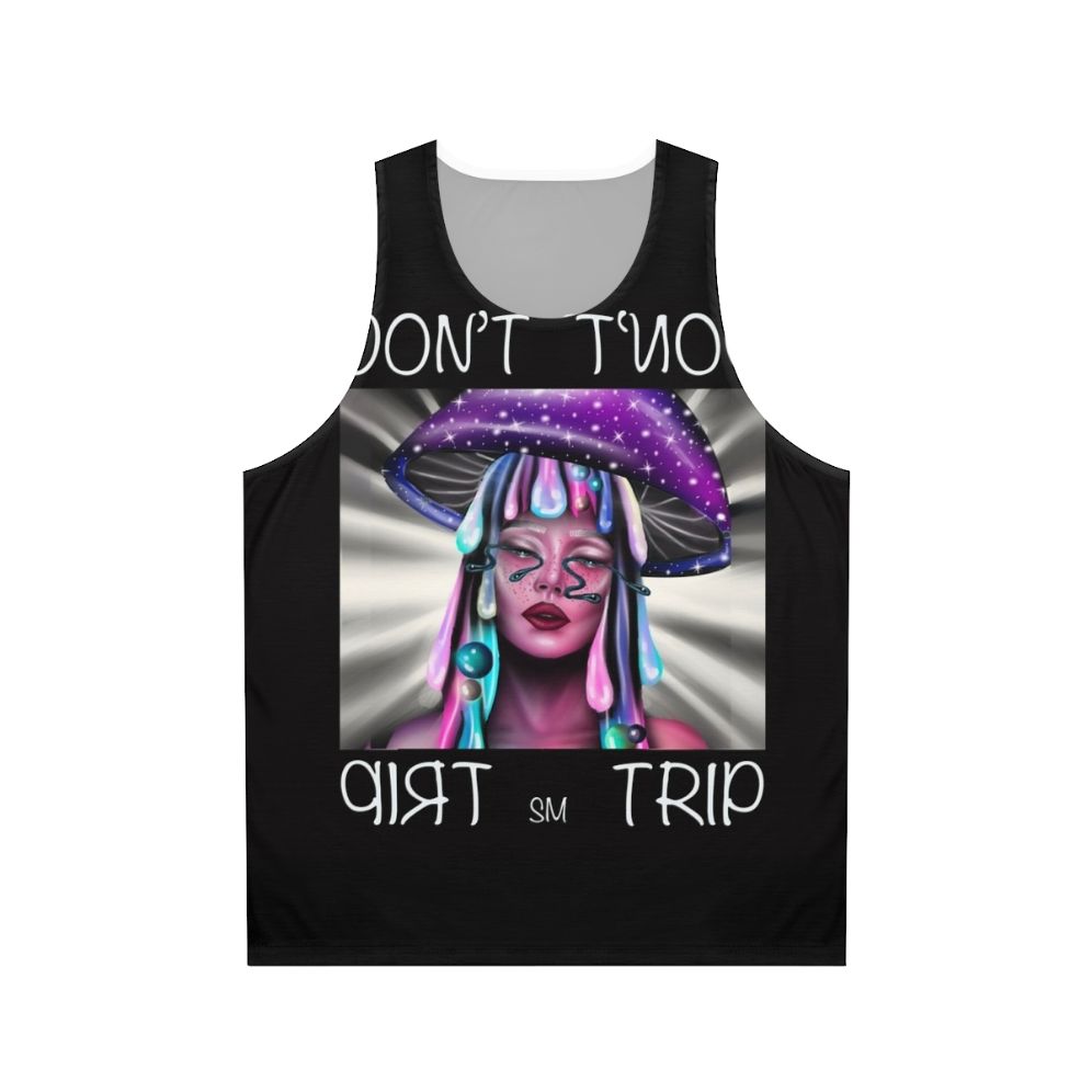 Trippy psychedelic mushroom hippie unisex tank top