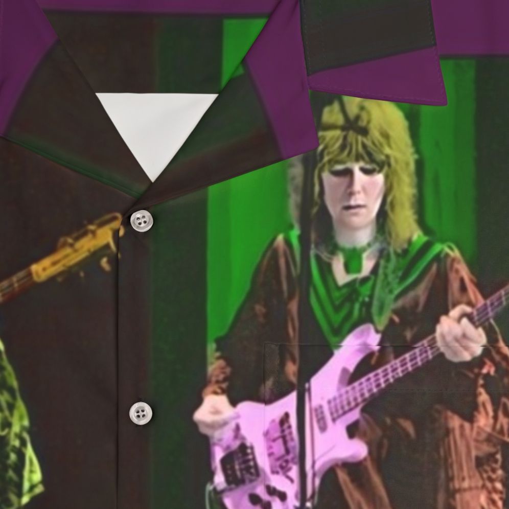 Yes Band Chris Squire Pop Print Hawaiian Shirt - Detail