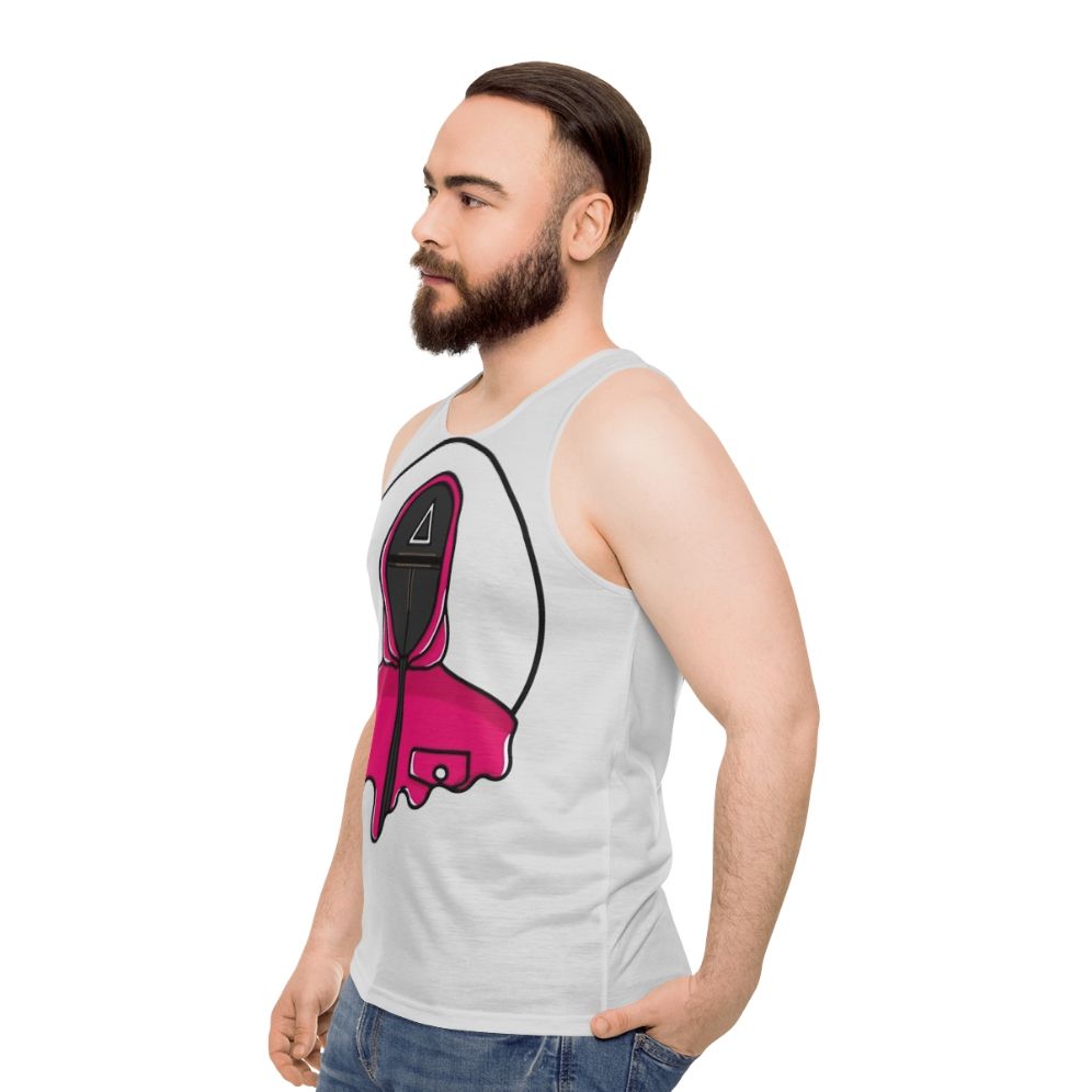 Unisex Squid Game Guard Triangle Tank Top - men side