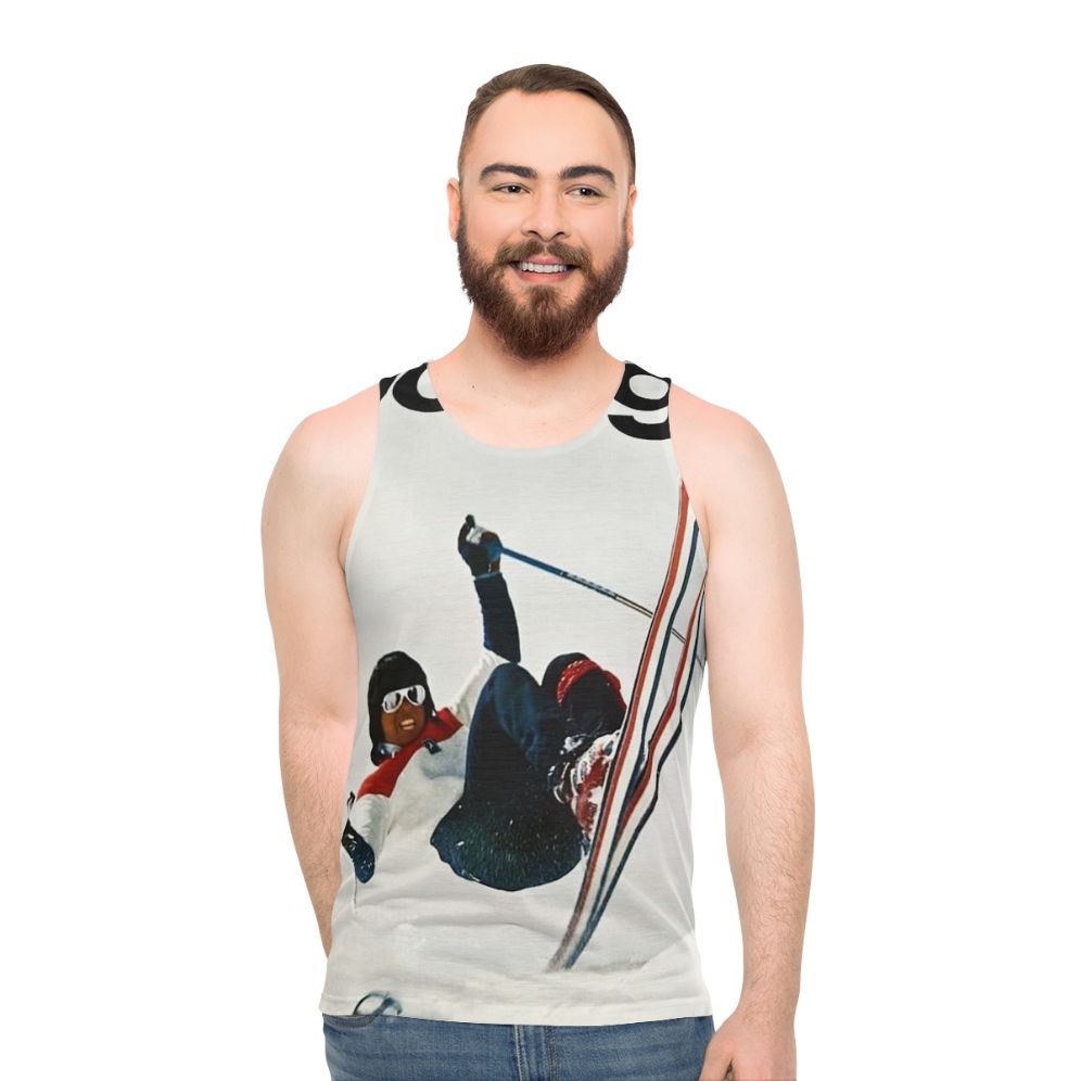 Unisex ski-themed tank top - men