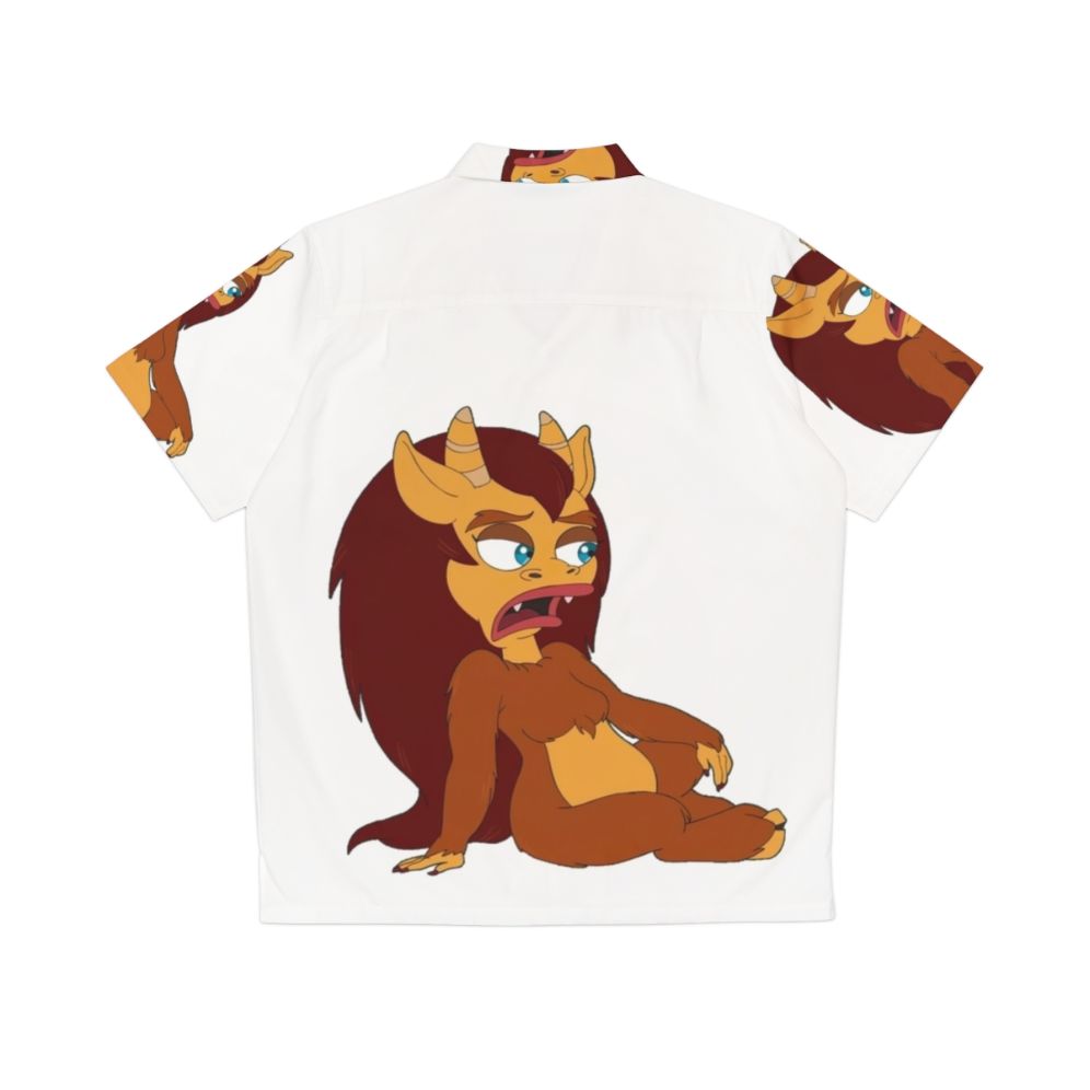 Big Mouth Connie The Hormone Monster Graphic Hawaiian Shirt - Back