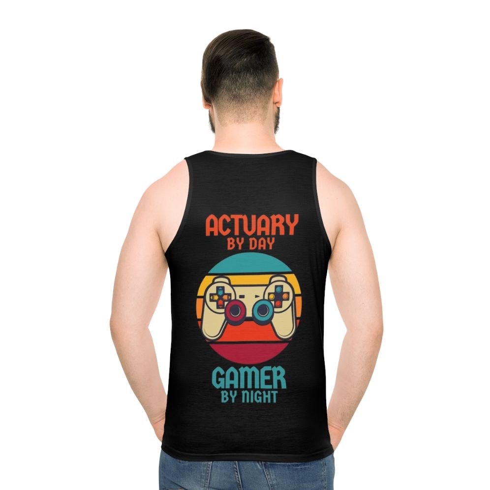 Actuarial Gamer Unisex Tank Top - men back