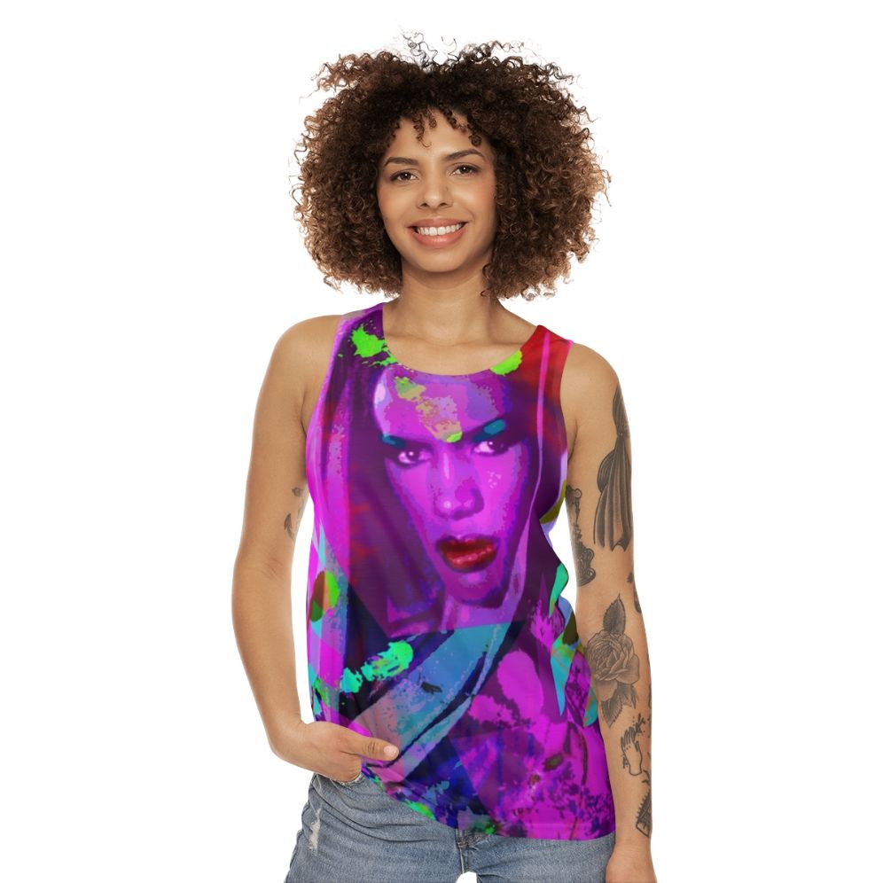 Unisex Grace Jones inspired LGBTQ pride tank top - women