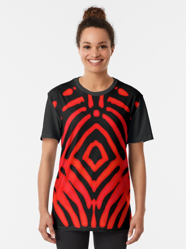 A stylish graphic t-shirt featuring a ruby diamond design - Women