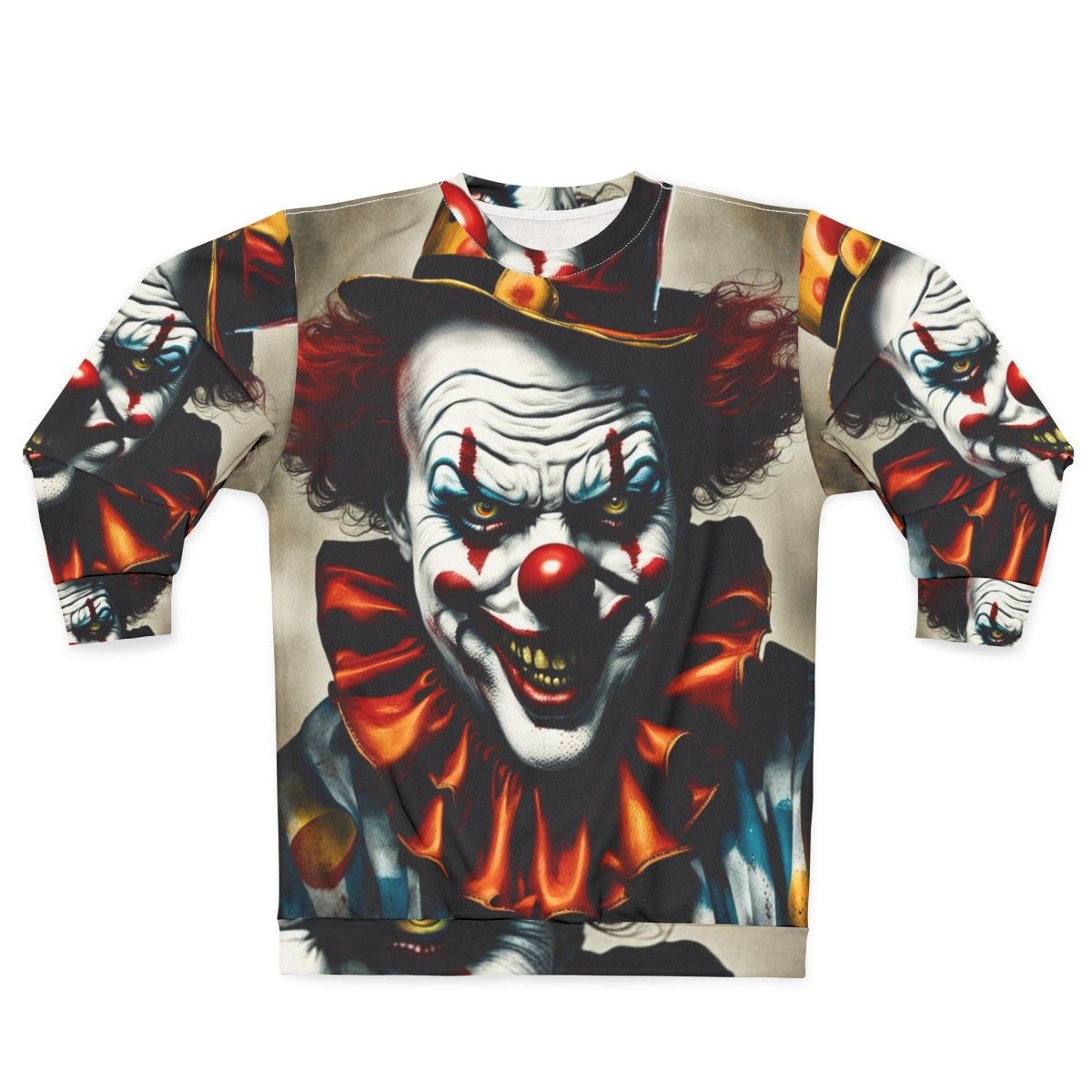 Creepy Clown Sweatshirt for Halloween