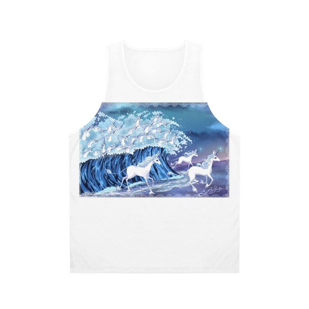 Unicorn Tank Top with Mythical Creature in the Sea