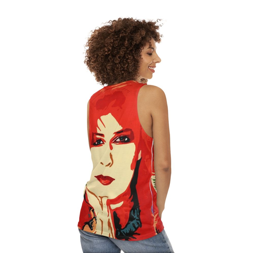 Toyah Unisex Tank Top with Vibrant Pop Art Design - women back