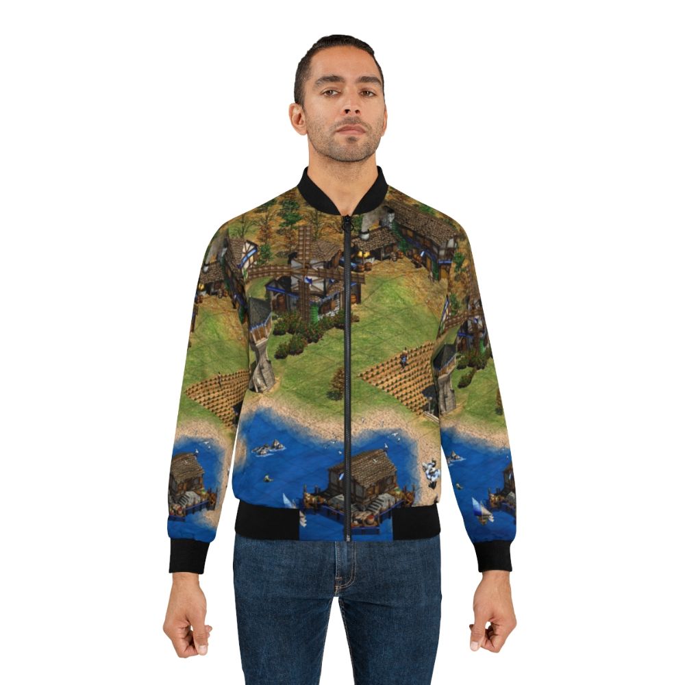 Vintage-inspired Age of Empires gaming bomber jacket - Lifestyle