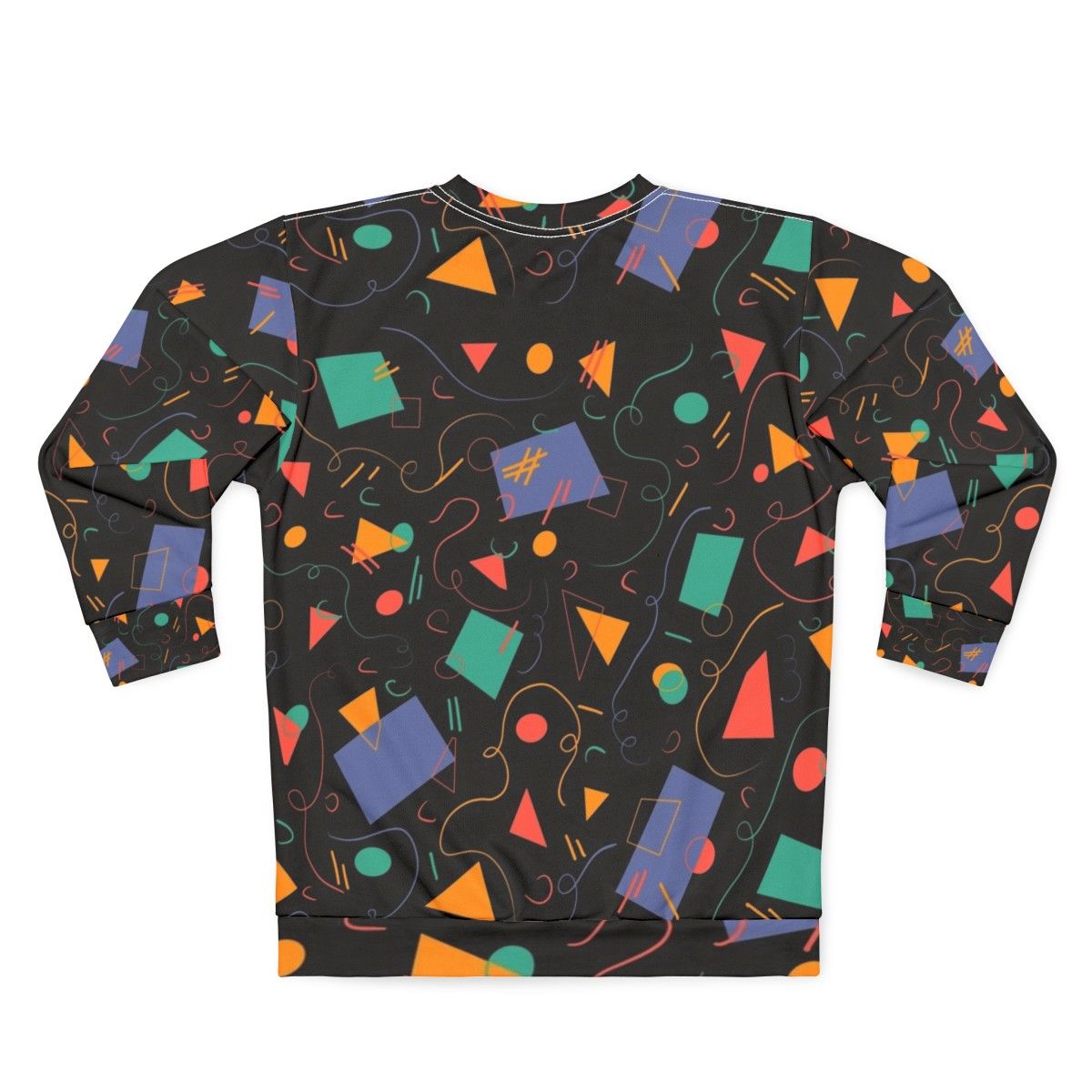 Retro arcade carpet pattern sweatshirt - Back