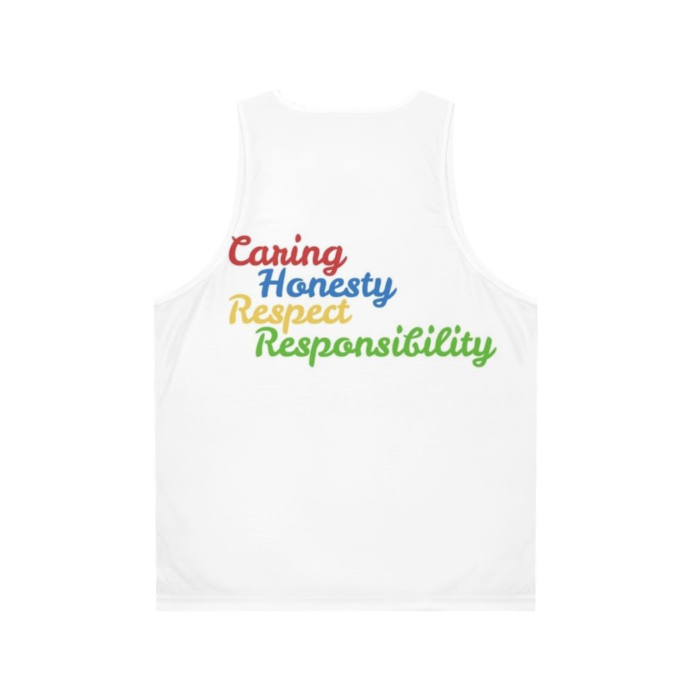 YMCA Core Values Unisex Tank Top - Back