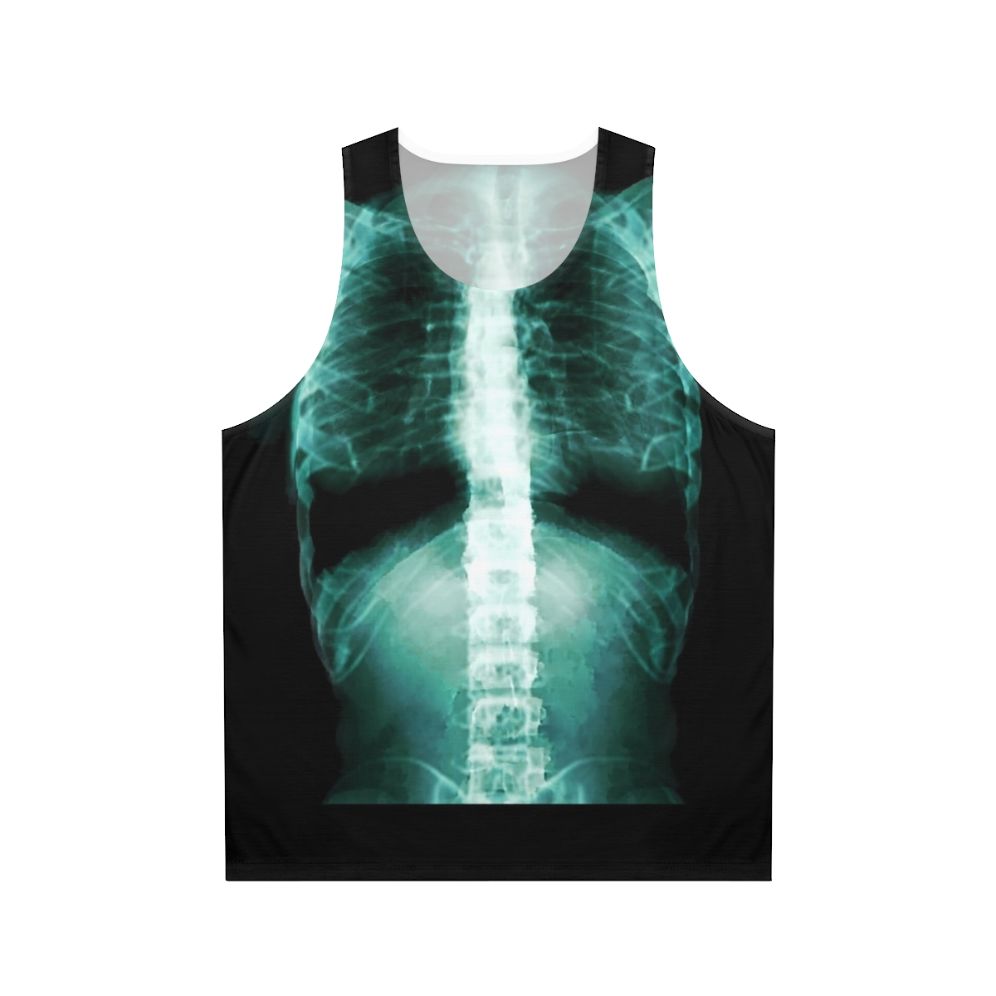 Unisex x-ray anatomy tank top with skeletal system design