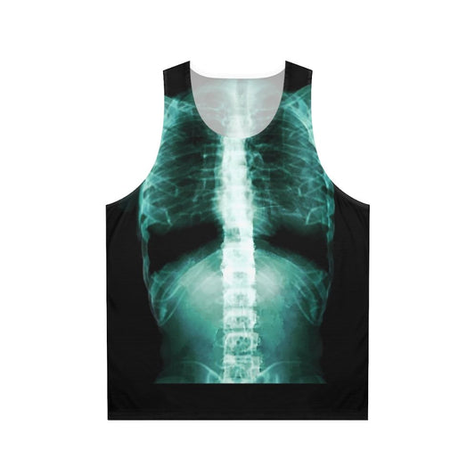 Unisex x-ray anatomy tank top with skeletal system design