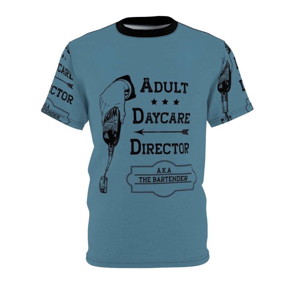 Funny T-shirt design with text "Adult Daycare Director" for bartenders and other profession lovers