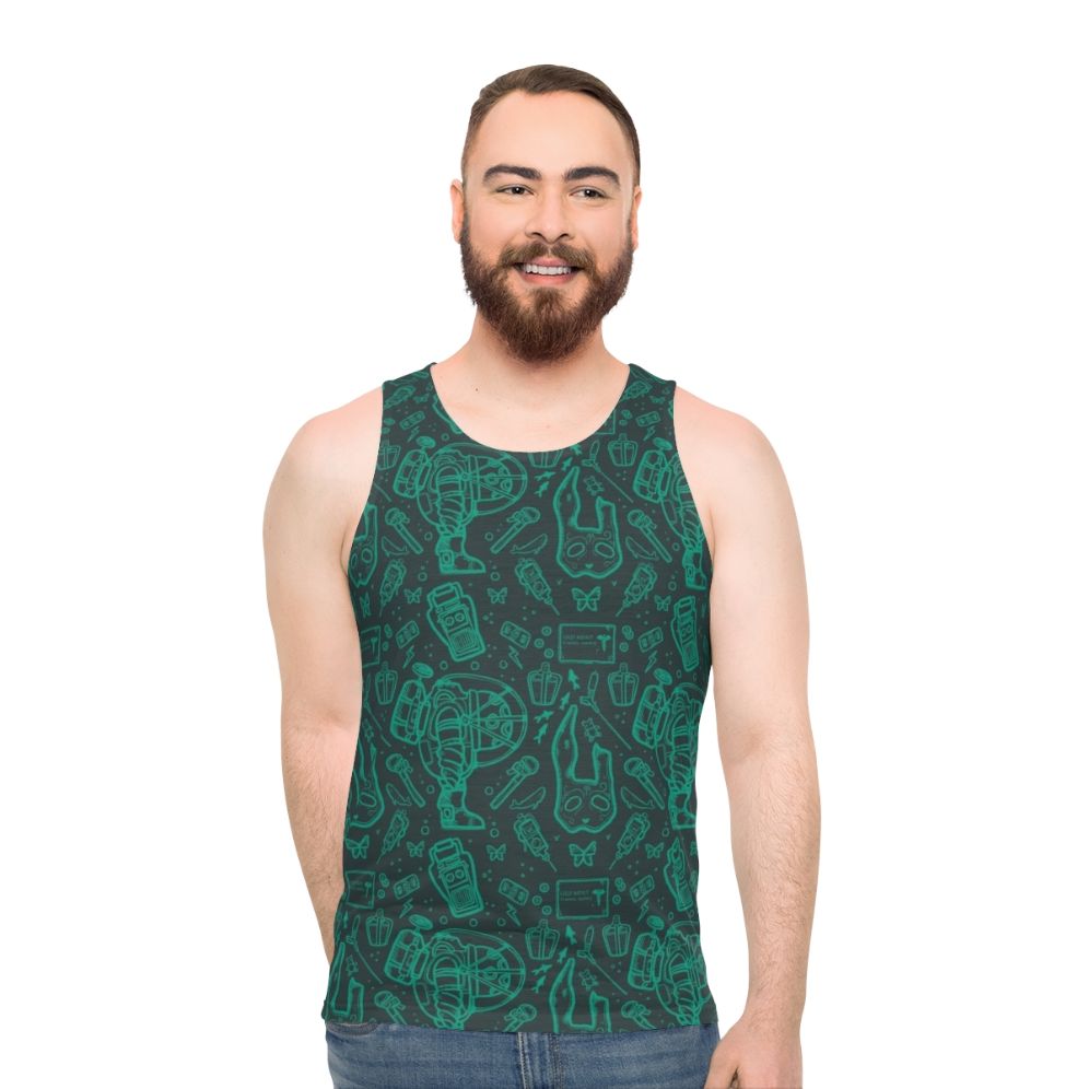 Bioshock Rapture Continuous Pattern Blue Unisex Tank Top - men