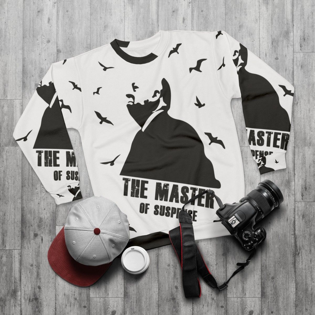 Alfred Hitchcock Master Of Suspense Sweatshirt - flat lay