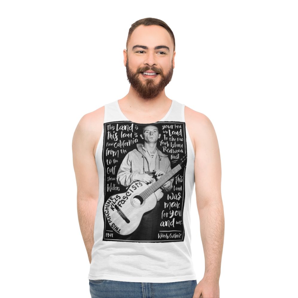 Unisex Woody Guthrie 'This Land Is Your Land' Tank Top - men