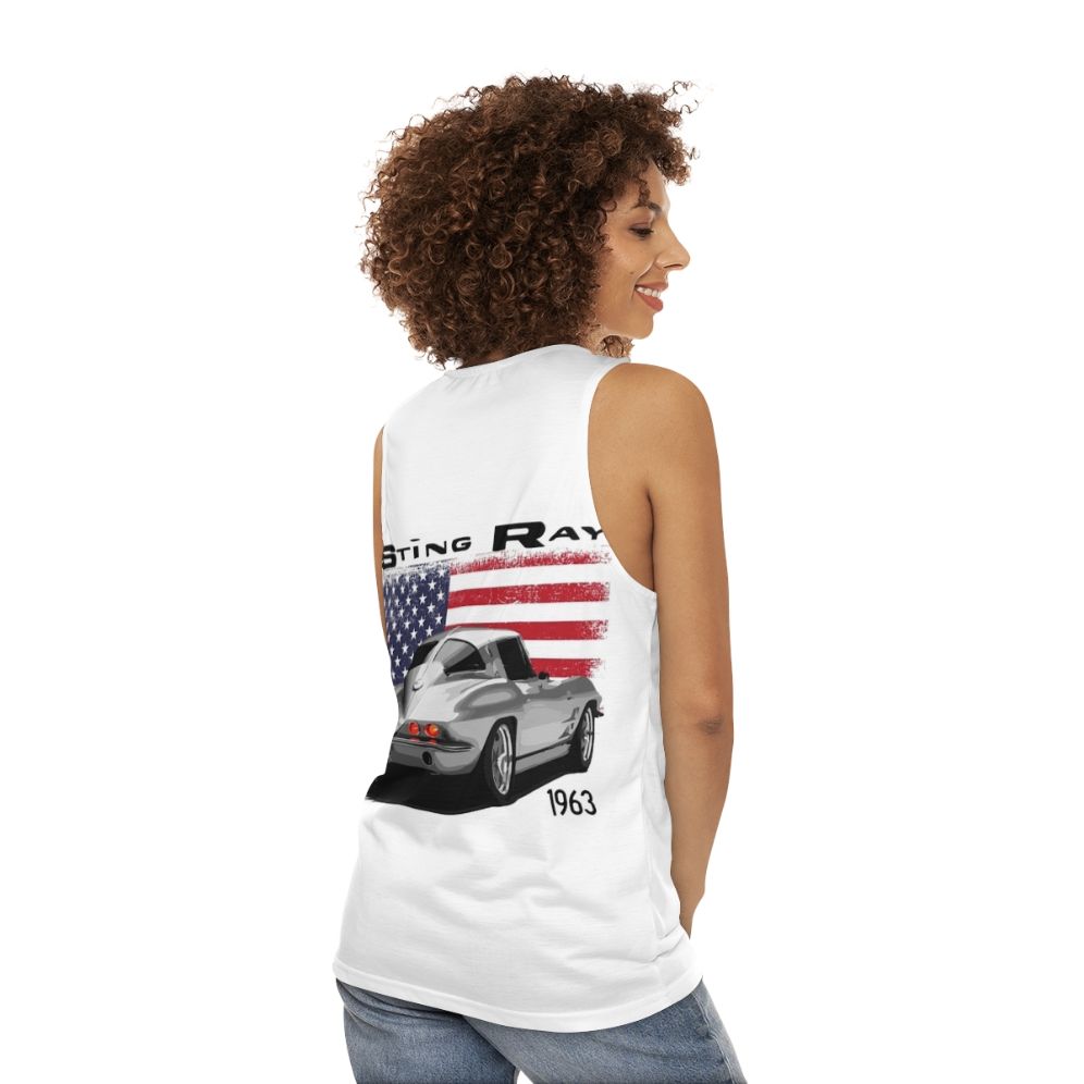 1963 Corvette Sting Ray Unisex Tank Top - women back