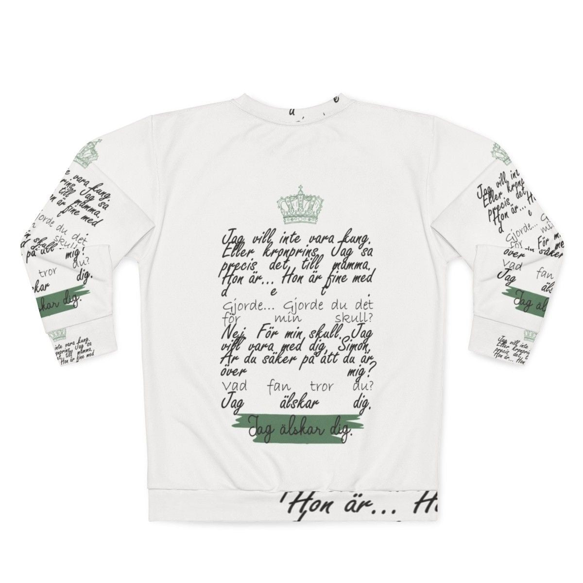 Young Royals Season 3 "I Love You" Sweatshirt with Prince Wilhelm and Simon Eriksson - Back