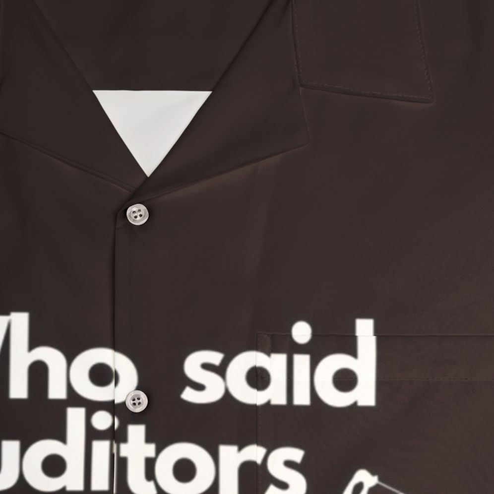 Auditor Hawaiian Shirt with Bookkeeper and Accountant Design - Detail