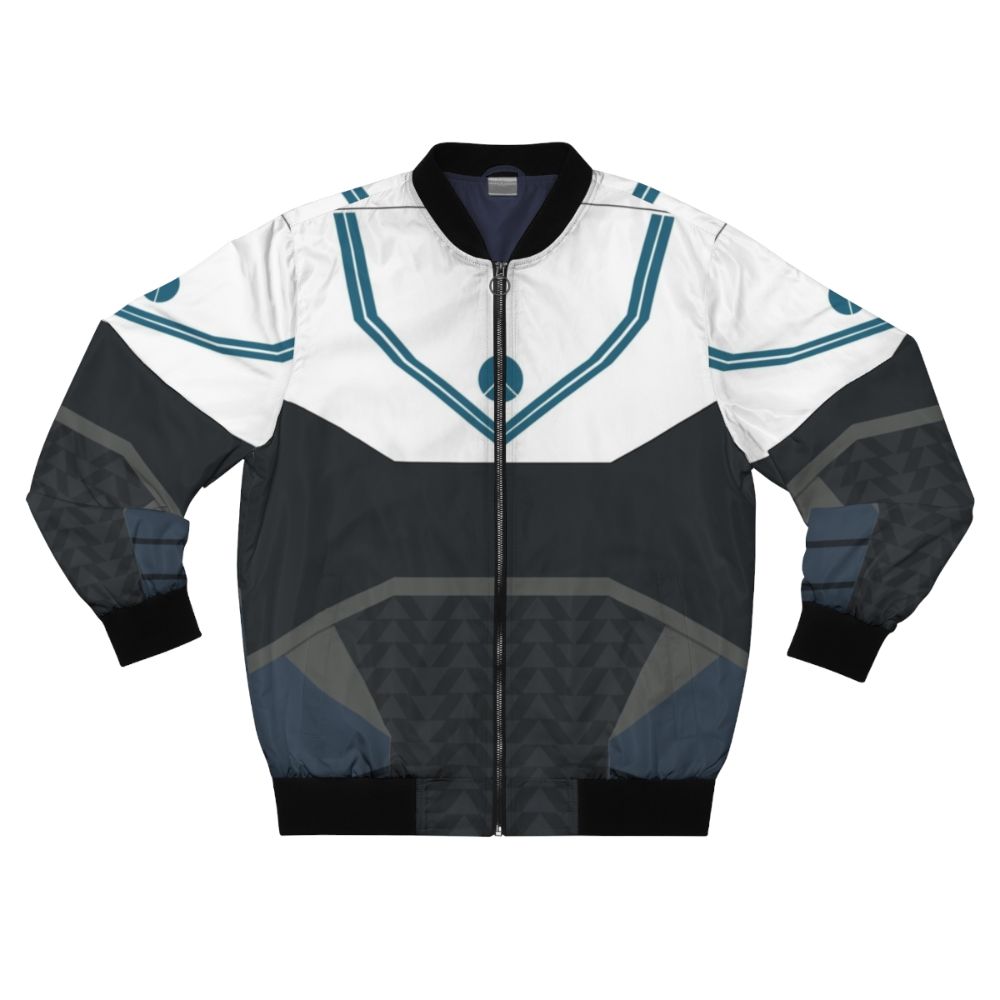 Destiny-inspired bomber jacket with Hunter Parade Armour design