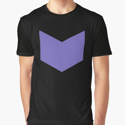 Marvel's Hawkeye (Hawkguy) graphic t-shirt featuring the superhero in a comic book art style.