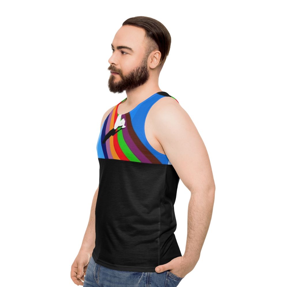 Melodic Blue Unisex Tank Top - men side