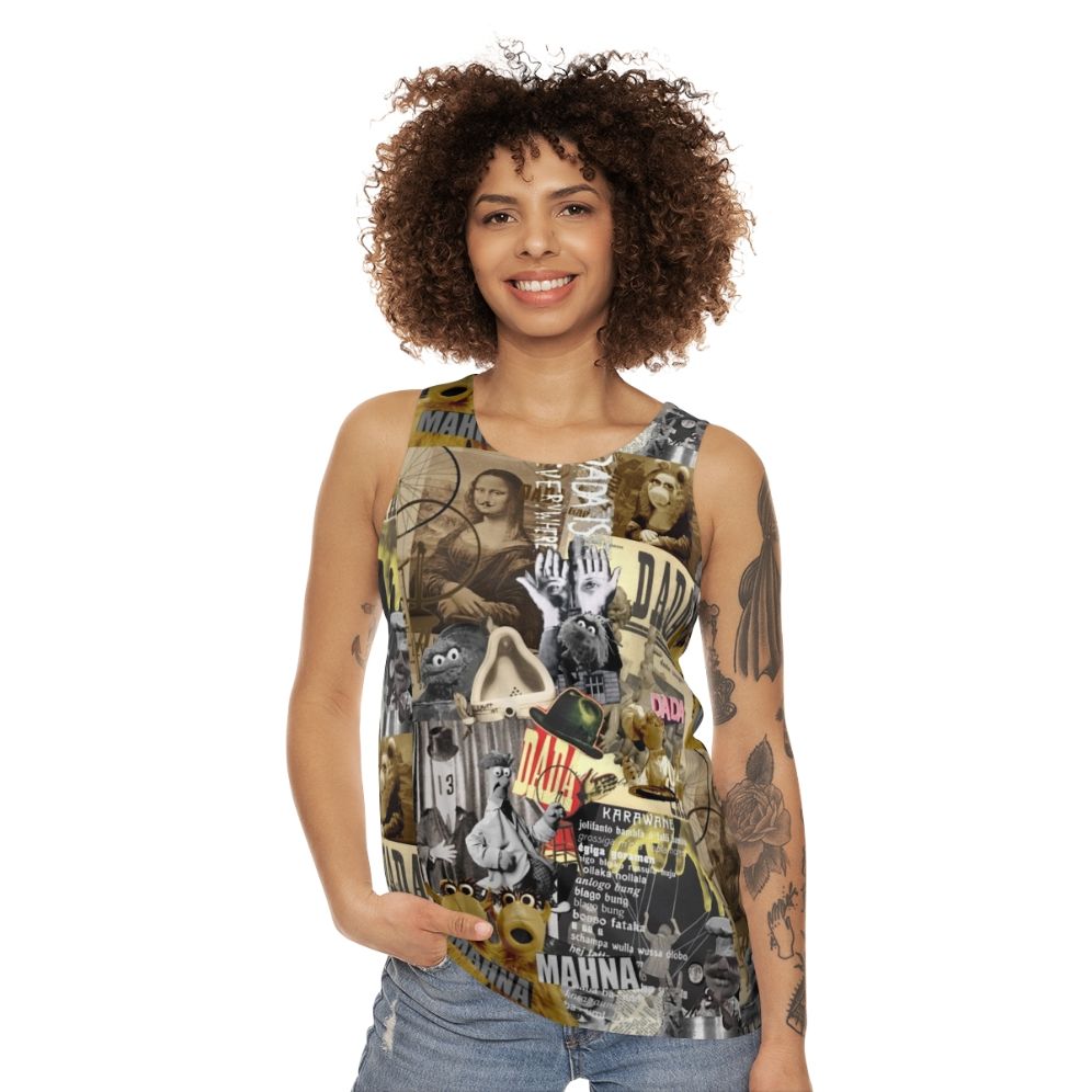 Muppet Dada Collage Unisex Tank Top - women