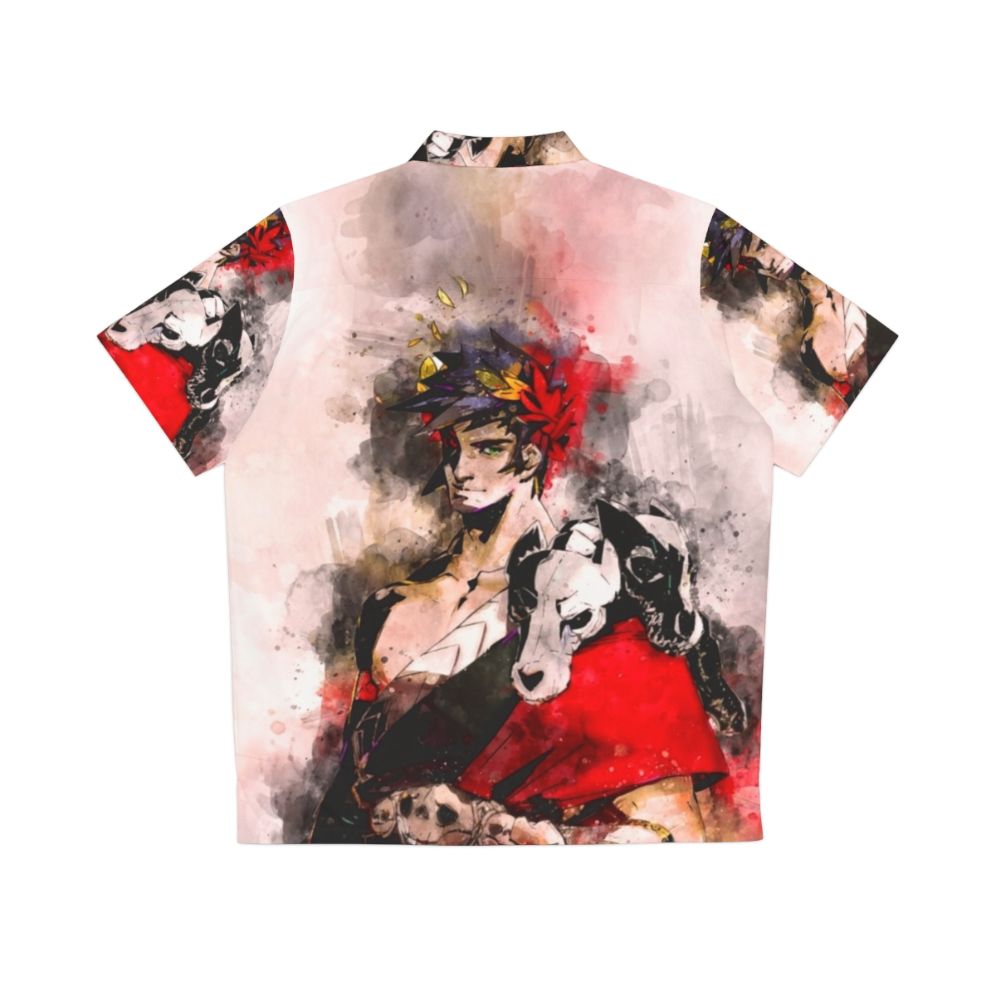 Zagreus Hades Watercolor Hawaiian Shirt - Back