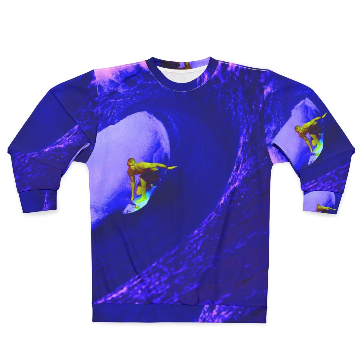 Surfer Sweatshirt with Coastal Graphic Design