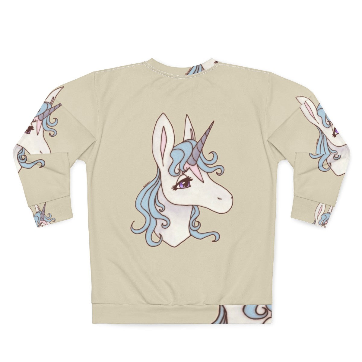 The Last Unicorn Sweatshirt featuring the enchanting Lady Amalthea - Back