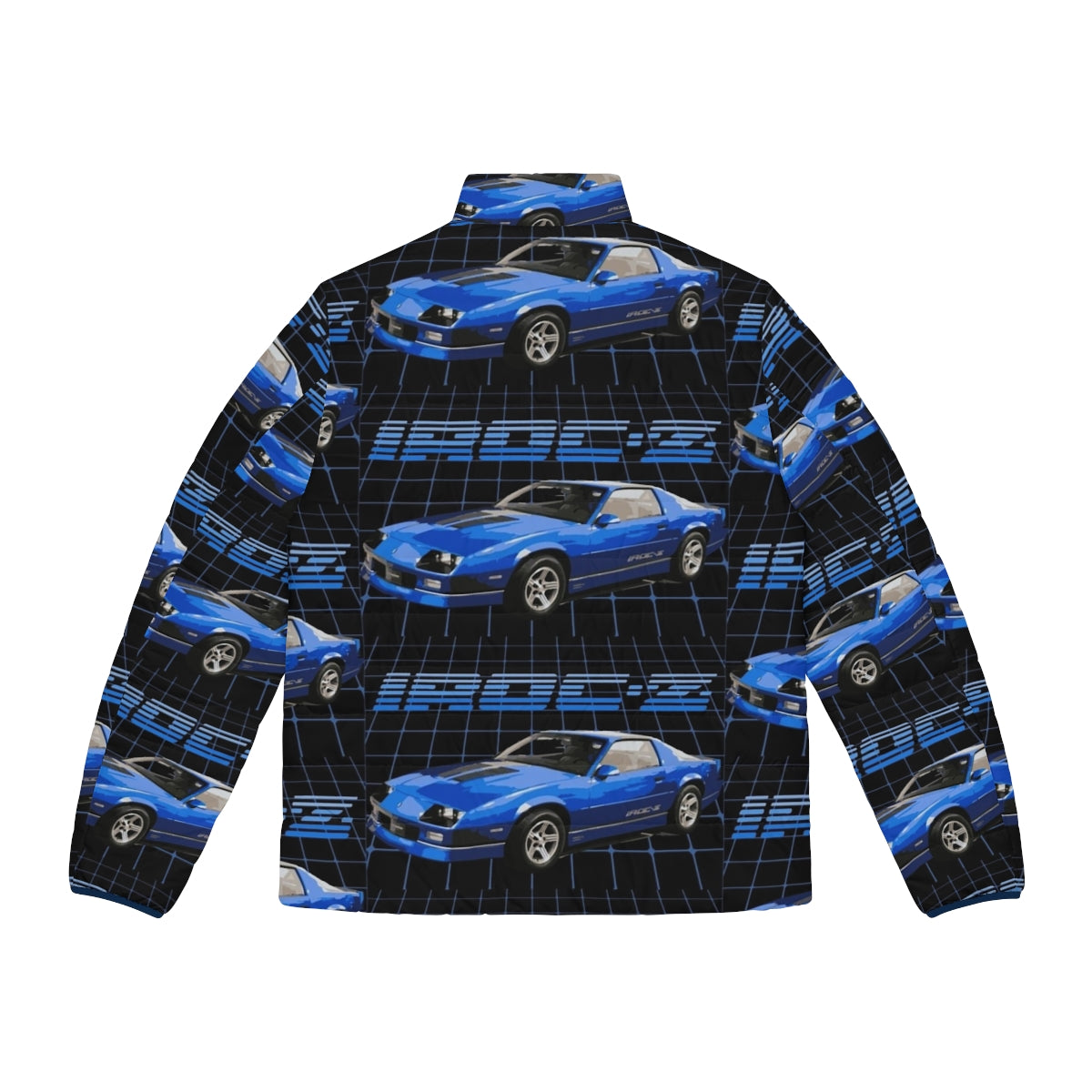 1989 Camaro IROC-Z 1LE puffer jacket with classic muscle car design - Back