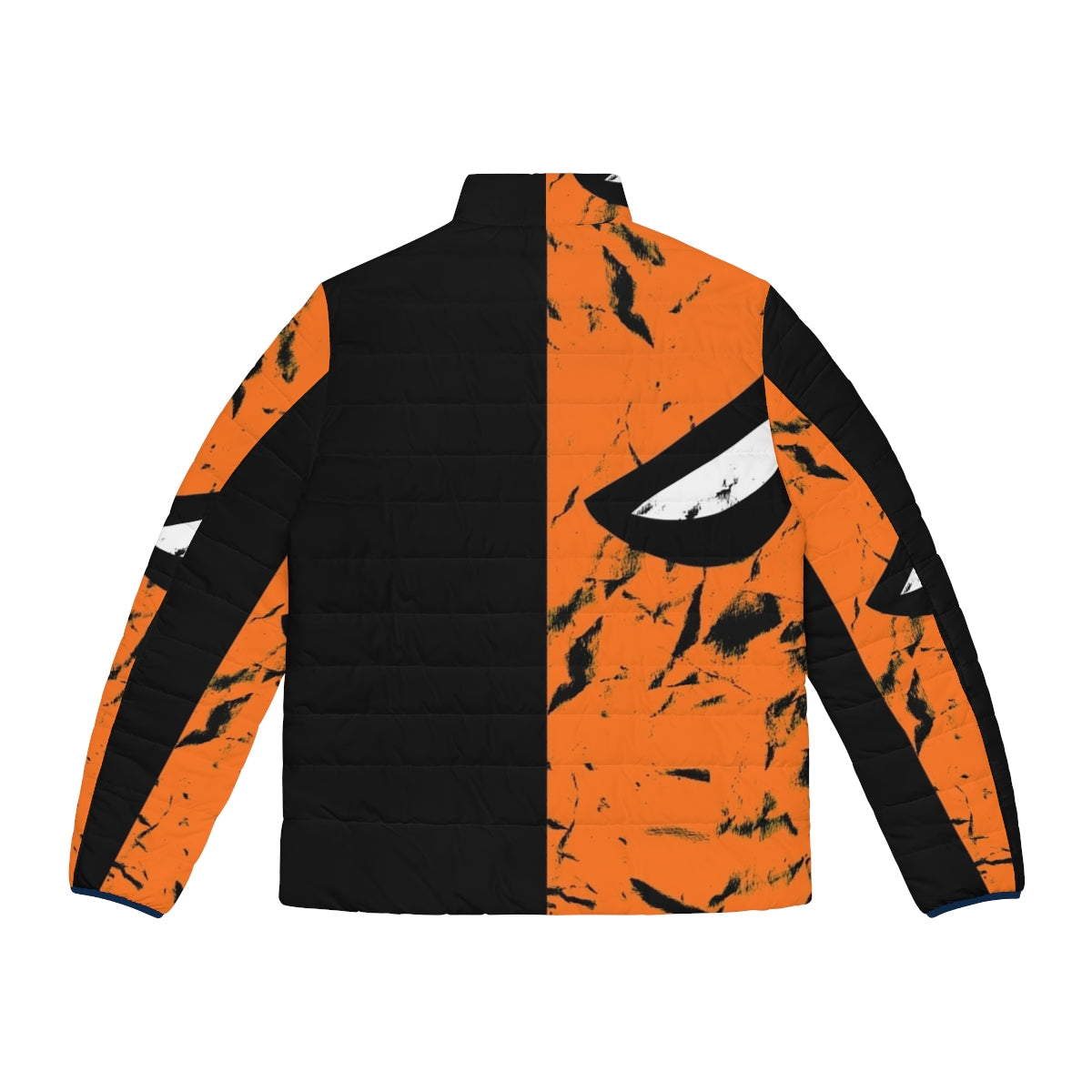 Deathstroke faded puffer jacket with comic book character design - Back