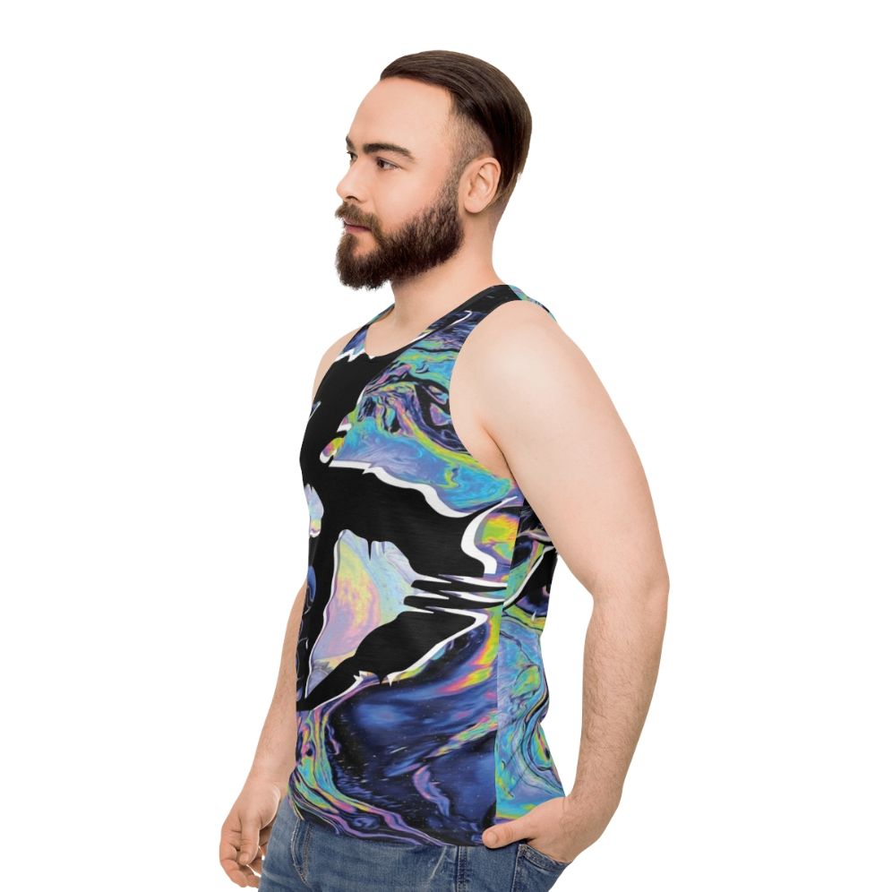 Zeds Dead Unisex Tank Top with Trippy Design - men side