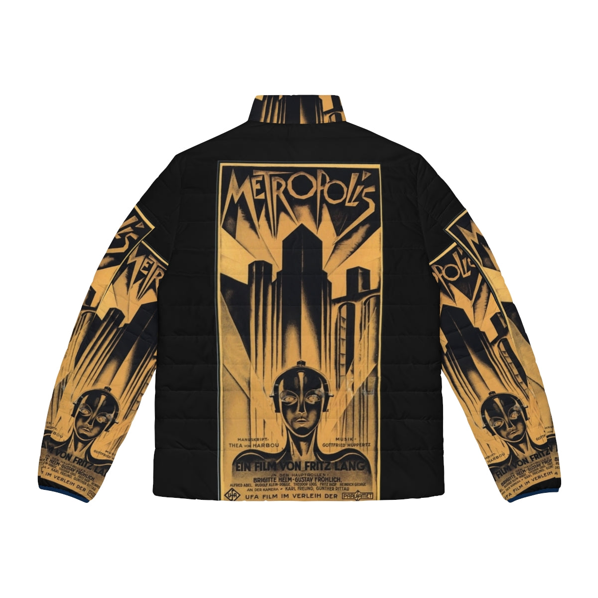 Metropolis Fritz Lang Inspired Puffer Jacket - Back