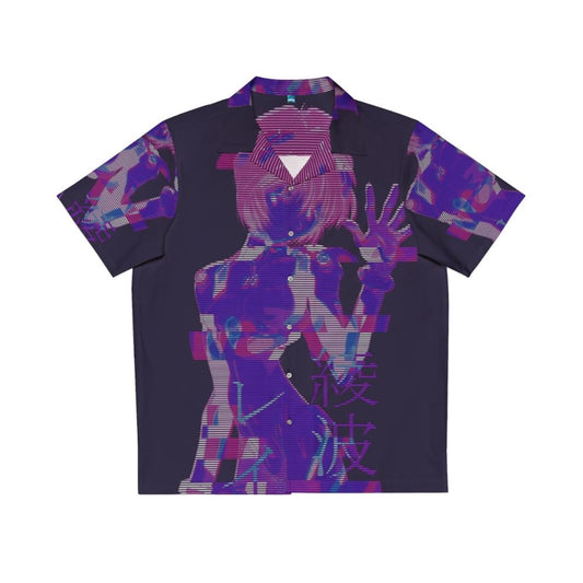 Vaporwave Evangelion Rei Ayanami Hawaiian Shirt