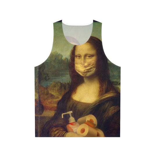 Mona Lisa COVID-19 Comic Unisex Tank Top