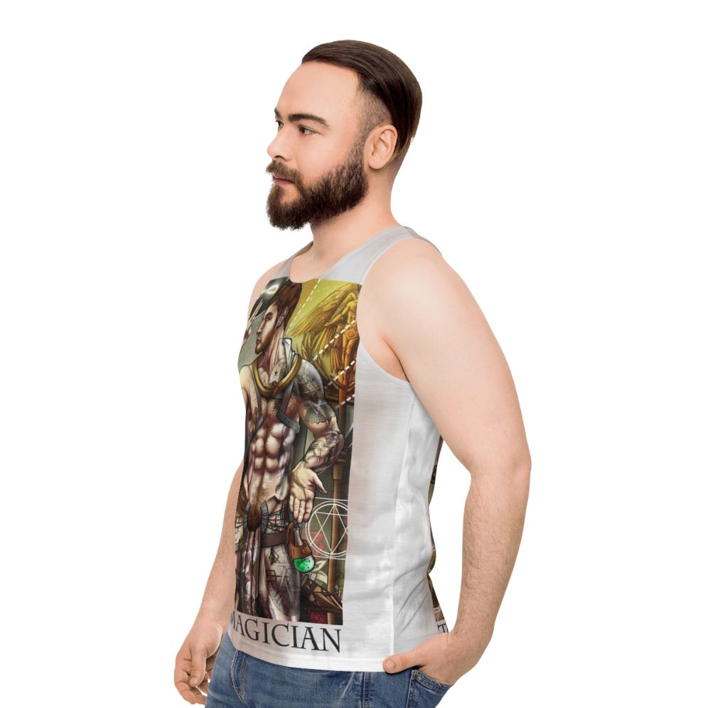 The Magician Unisex Tarot Apparel Tank Top - men side