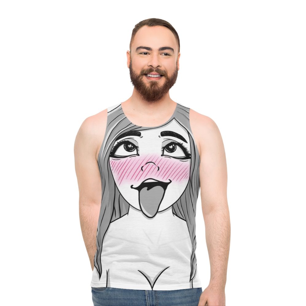 Unisex anime-inspired graphic tank top - men