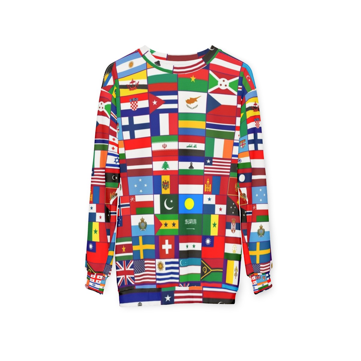 World Flags Sweatshirt - hanging