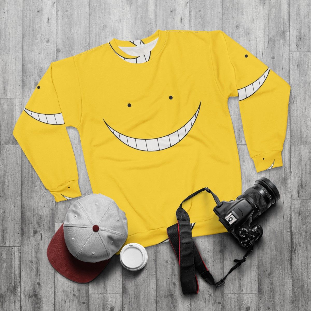 Assassination Classroom anime sweatshirt featuring Korosensei - flat lay