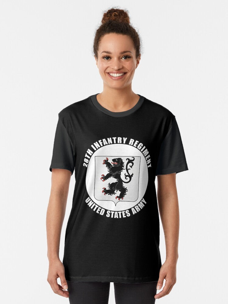 28th Infantry Regiment United States Army Veteran Military T-Shirt Graphic Design - Women