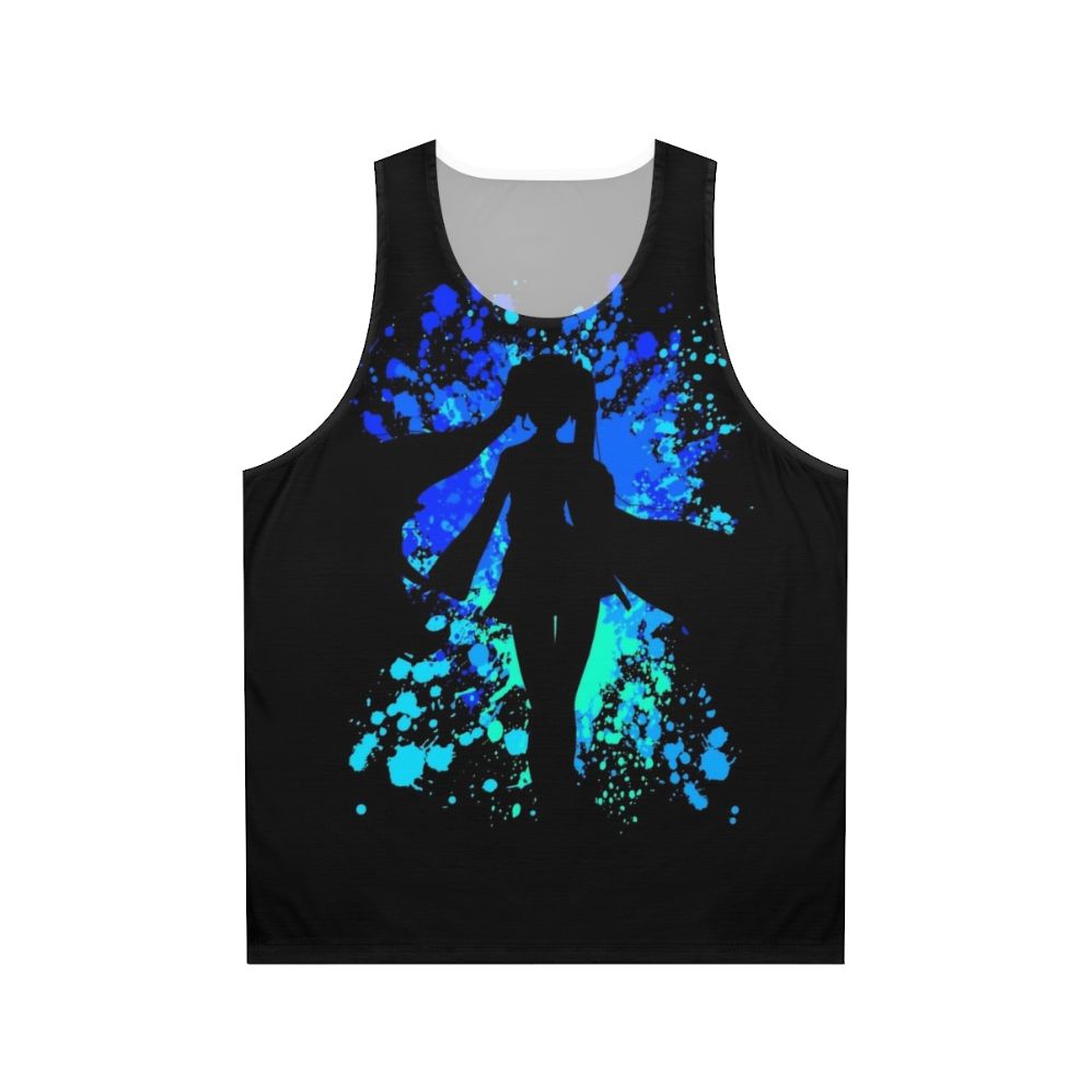 Vocaloid inspired paint splatter unisex tank top