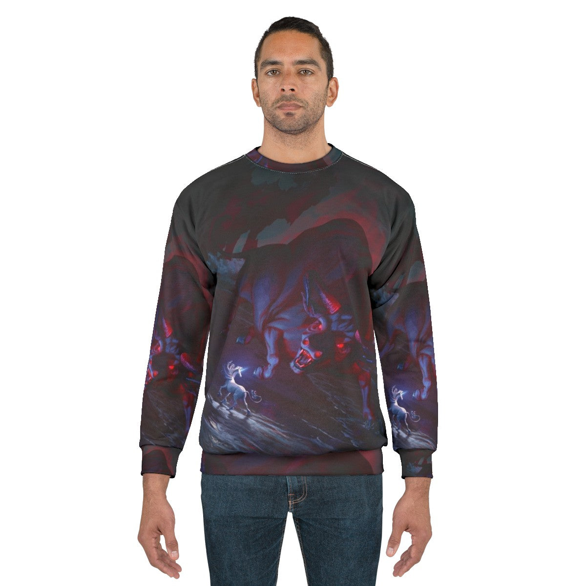 The Last Unicorn Sweatshirt featuring a majestic unicorn - men