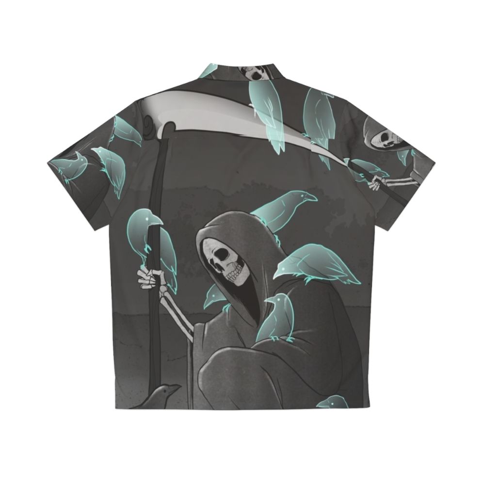 Dark gothic crows Hawaiian shirt - Back