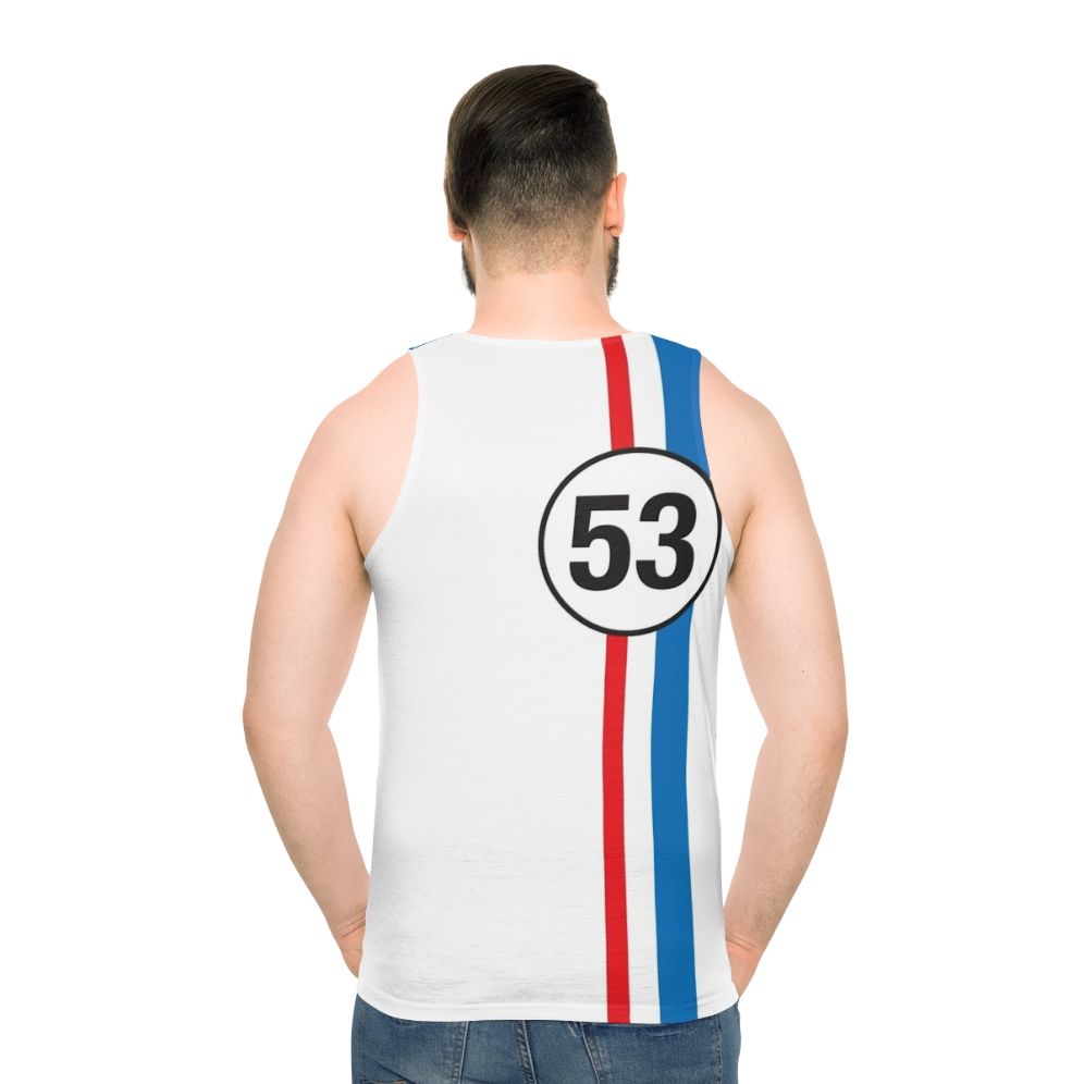 Retro Herbie The Love Bug Unisex Tank Top - men back