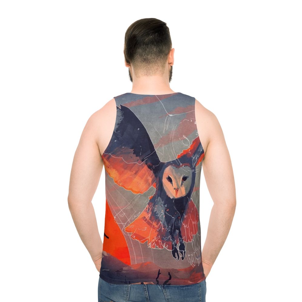 Owl hunter graphic tank top - men back