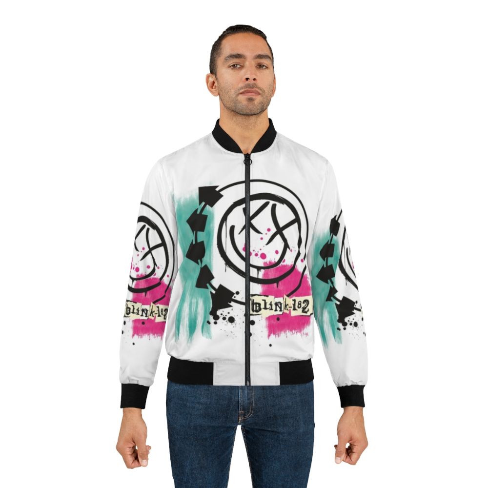 Blink-182 inspired bomber jacket featuring the band's logo and name - Lifestyle