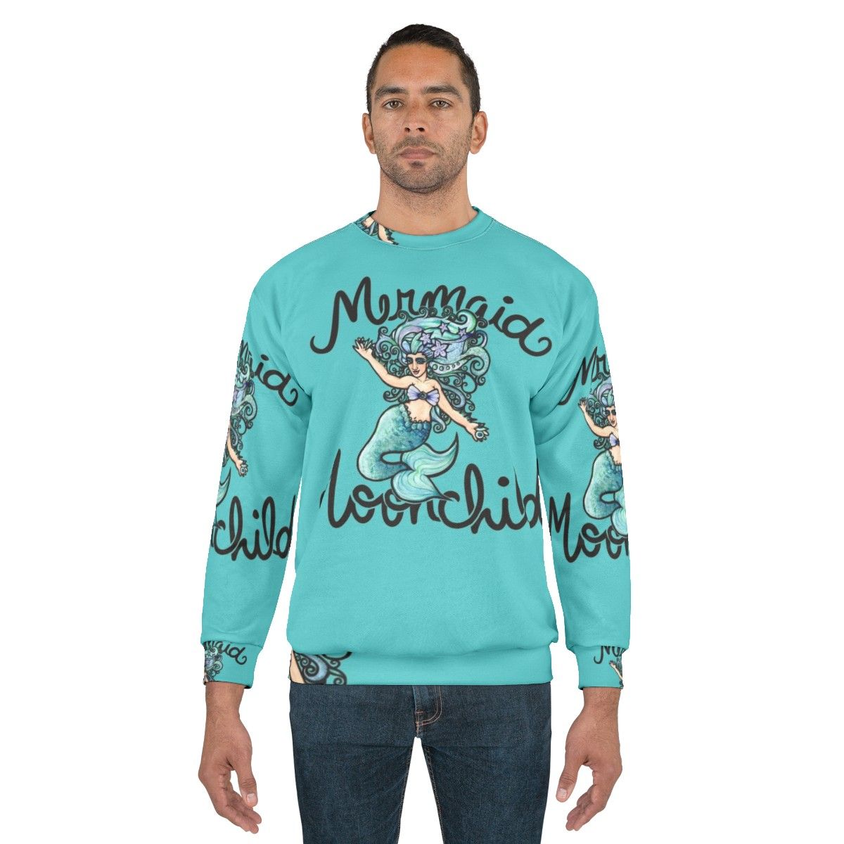 Mermaid Moonchild Sweatshirt - Goddess Belly Dance Apparel - men