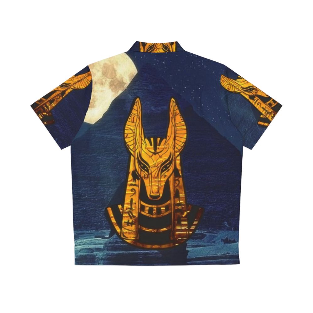 Anubis Egyptian God Hawaiian Shirt - Back